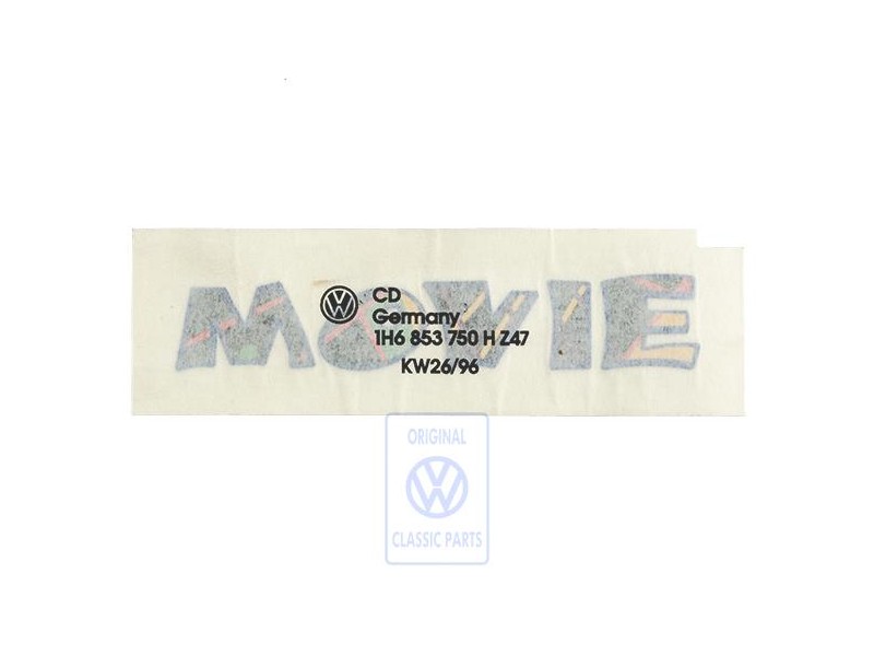 Original VW Film Lettering Black/Multicolor - 1H6853750H Z47