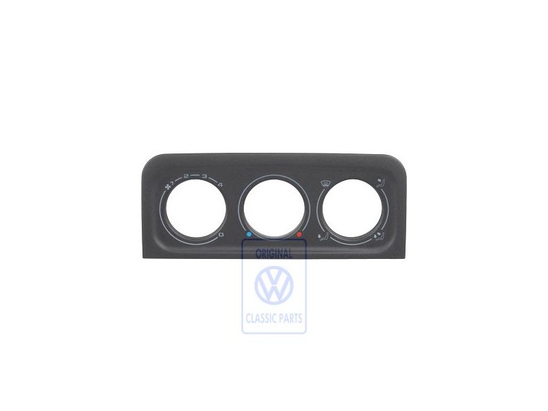 Original VW Trim For Fresh Air And Heater Controls Satin Black - 1H6819075 01C