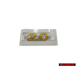 Original VW 2.0 Rear Boot Badge Emblem Yellow - 1J0853675ADPVQ