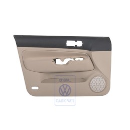 Original VW Door Panel Trim (Cloth) Black/Light Beige - 1J4867011CKREL