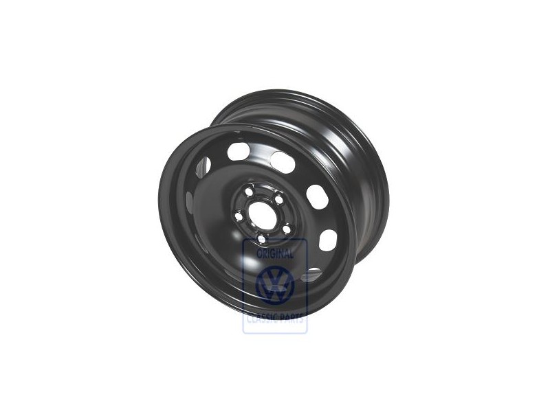 Original VW Steel Rim Rally Black - 1J0601027P 03C