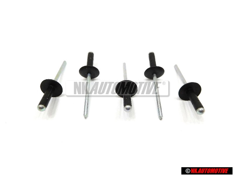 5x Original VW Front Rear Wheel Arch Flare Trim Pop Rivet 14mm - N 90634901