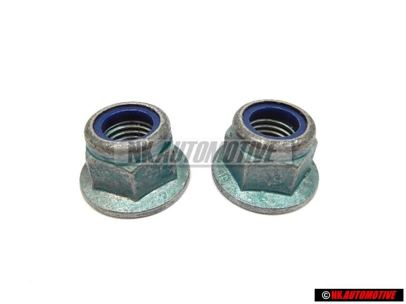 2x Original VW Hexagon Collar Nut Self-Locking - N 10106402