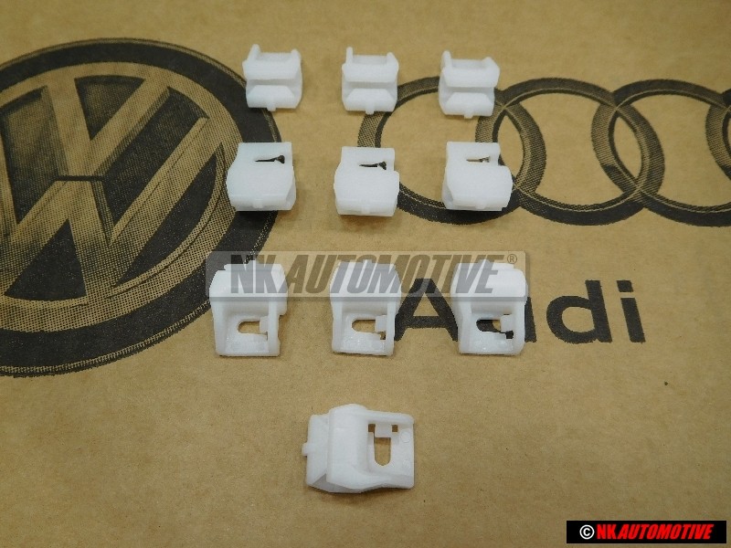 10x Original VW Rear Axle Brake Pipe Holder, Bracket, Clip.
