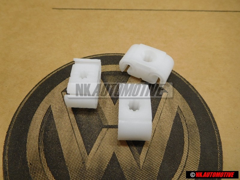 3x Original VW 2 Point Brake Pipe Line Retaining Clip Holder Bracket - 811611797