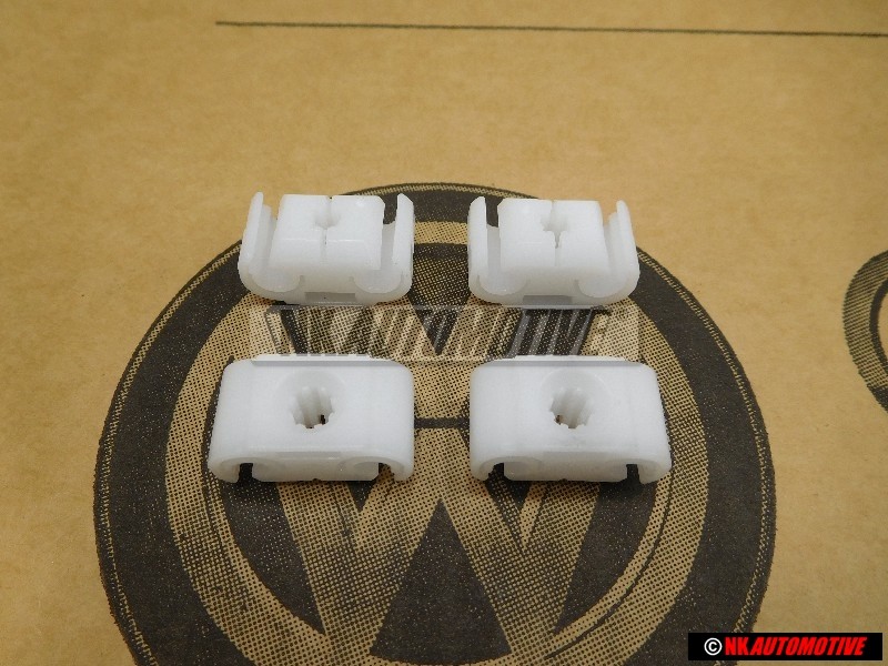4x Original VW 2 Point Brake Pipe Line Retaining Clip Holder Bracket - 811611797