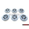 6x Original VW Floor Pan Underbody Rubber Plug Grommet Bung 40mm - 1K0899185