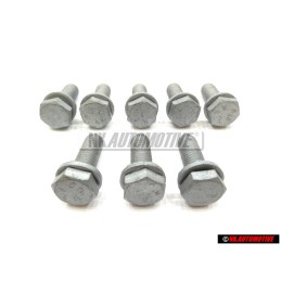 8x Original VW Hexagon Head Bolt M10x32 - N 90758902
