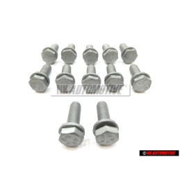 12x Original VW Hexagon Head Bolt M10x32 - N 90758902