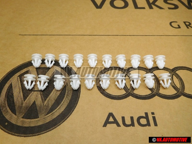 20x Original VW Side Moulding Trim Strip Clip Fastener - 191853585A