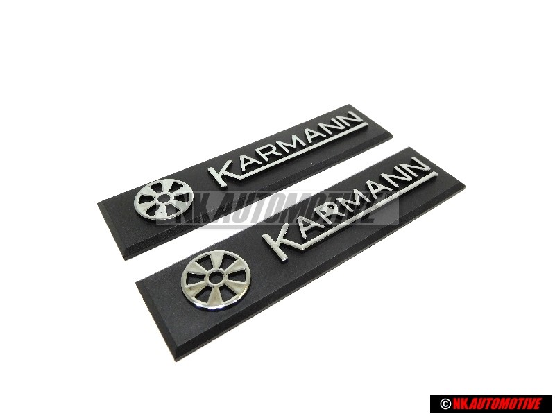 2x Original VW Sportline Clipper KARMANN Side Wing Badge Emblem - 155853901
