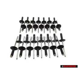 28x Original VW Front Rear Wheel Arch Flare Trim Pop Rivet 14mm - N 90634901