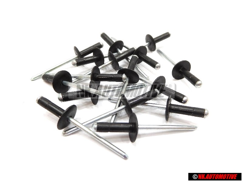 16x Original VW Front Rear Wheel Arch Flare Trim Pop Rivet 14mm - N 90634901