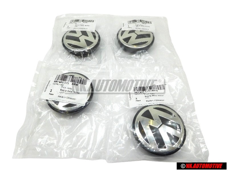 4x Volkswagen Original Alloy Wheel Centre Cap 65mm - 3B7601171 XRW