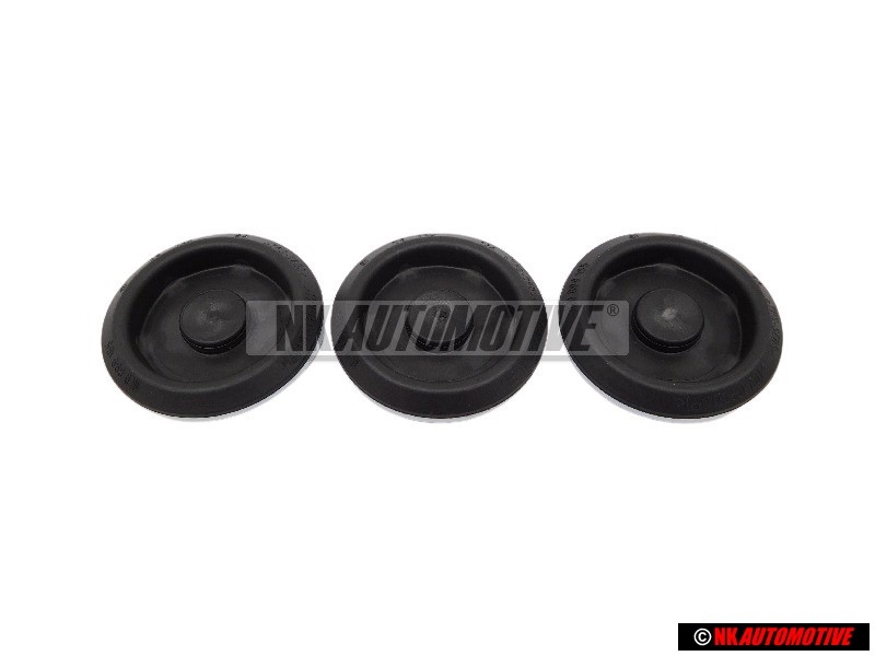 3x Original VW Floor Pan Underbody Rubber Plug Grommet Bung 40mm - 1K0899185