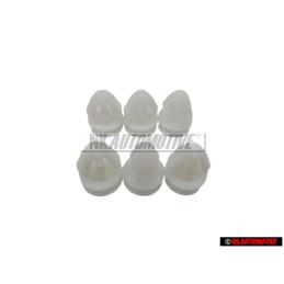 6x Original VW Side Moulding Trim Strip Clip Fastener - 191853585A