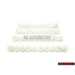 40x Original VW Side Moulding Trim Strip Clip Fastener - 191853585A