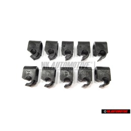 10x Original VW Bonnet Hood Release Cable Retaining Clip Bracket - 191823567