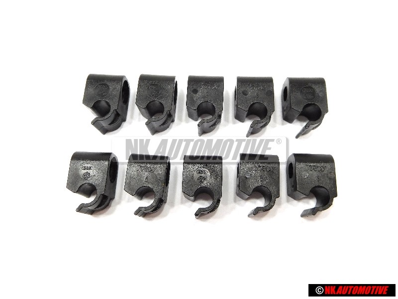 10x Original VW Bonnet Hood Release Cable Retaining Clip Bracket - 191823567