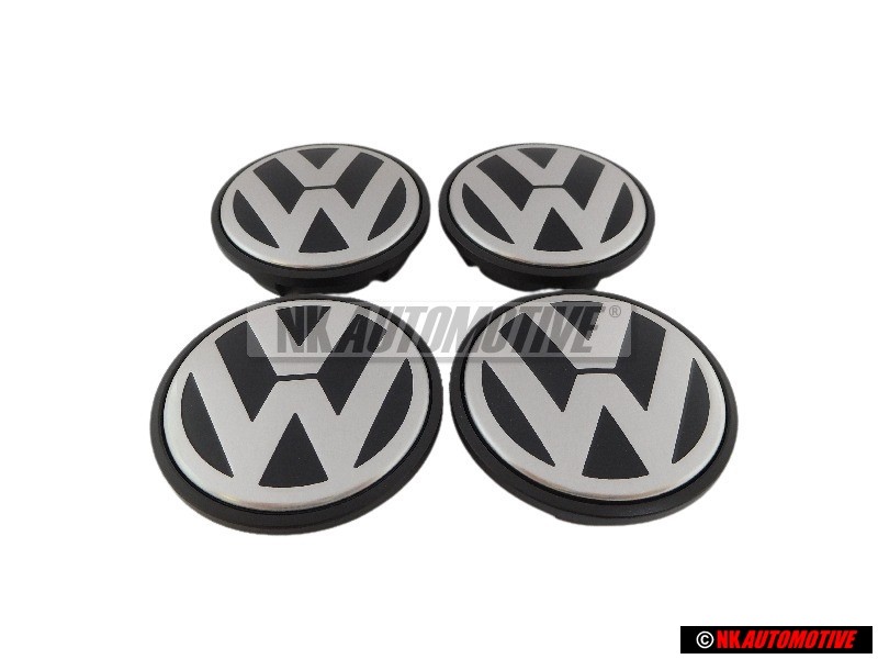 4x Original VW Alloy Wheel Centre Cap Black Anthracite - 7L6601149B RVC