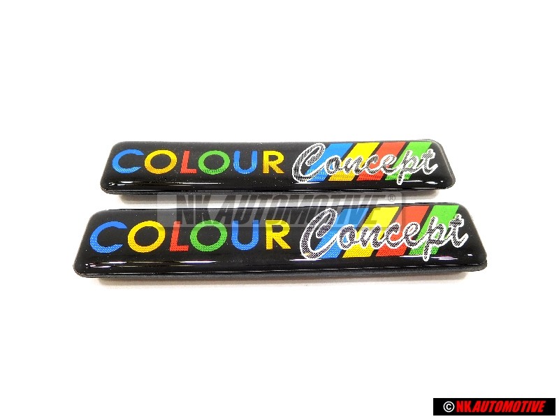 2x Original VW Colour Concept Side Badge Emblem - 1H6853714G Z39