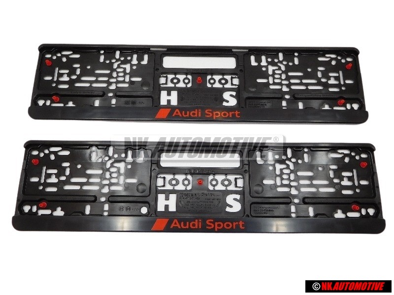 2x Original Audi Audi Sport License Plate Holder - 3291900100
