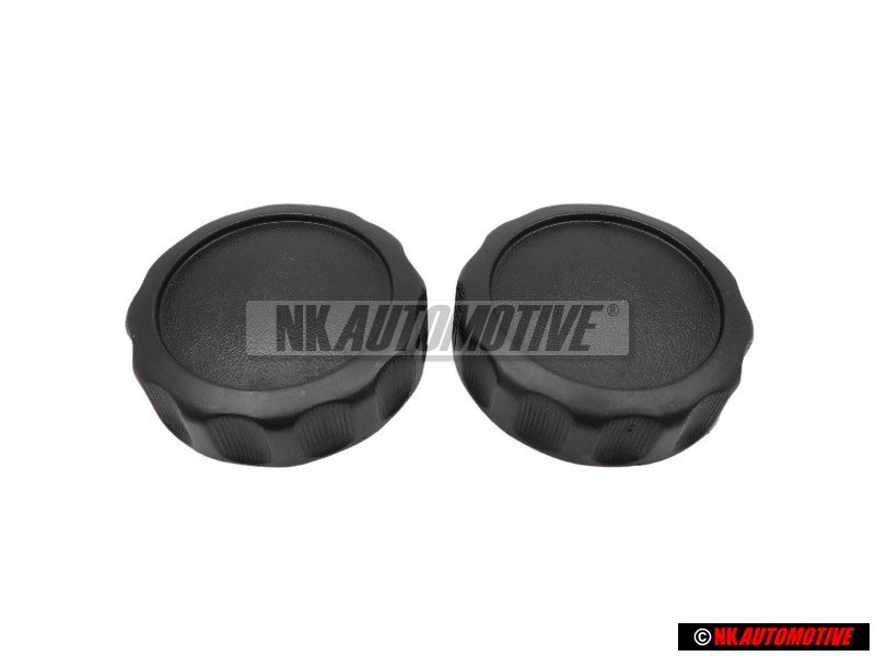 2x Original VW Seat Backrest Adjuster Roller Knob Black - 171881671 041