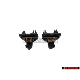 2x Original Audi Retainer For Sun Visor Black - 8W0857562A 4PK