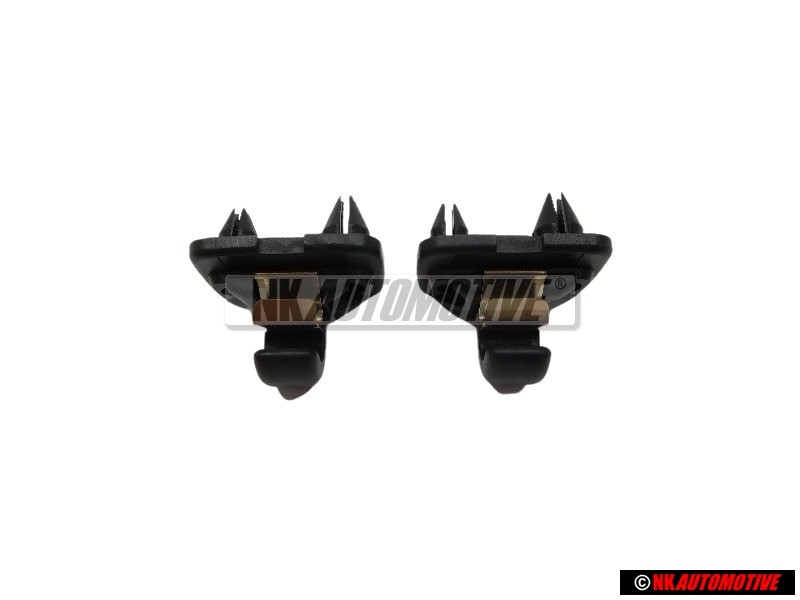 2x Original Audi Retainer For Sun Visor Black - 8W0857562A 4PK