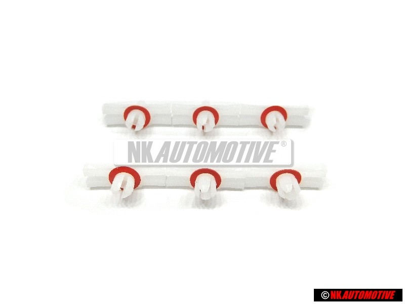 6x Original VW Upper Side Moulding Installation Clip - 113853585C