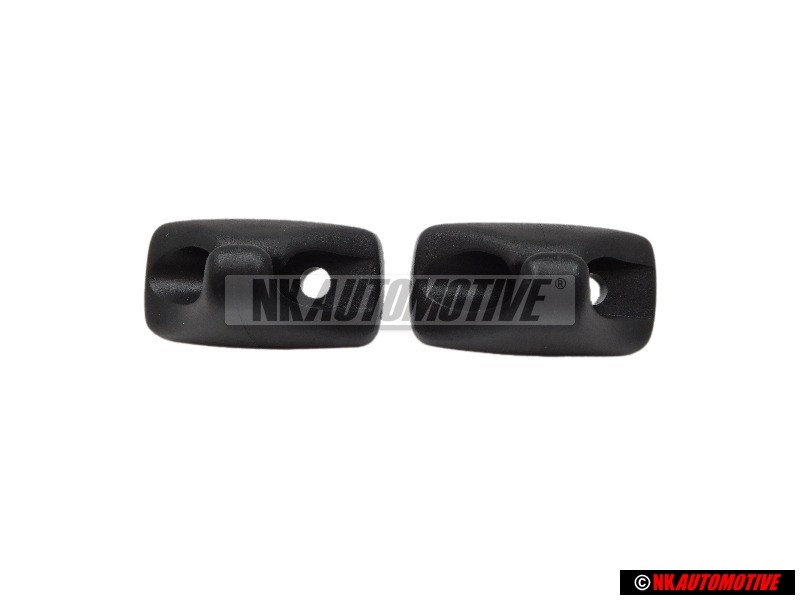2x Original VW Retainer For Sun Visor Satin Black - 1H0857559B 01C