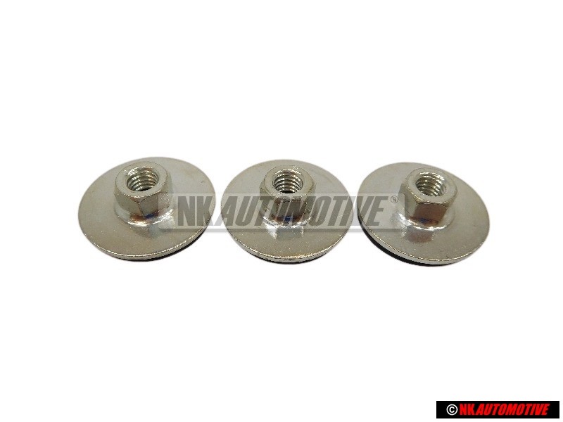 3x Original VW Hex Nut With Rubber Washer - N 90574801