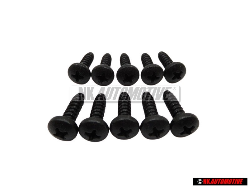 10x Original VW Oval Head Panel Screw - N 01396921
