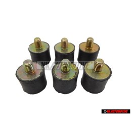 6x Original VW Electric Window Regulator Damping Rubber - 535837417
