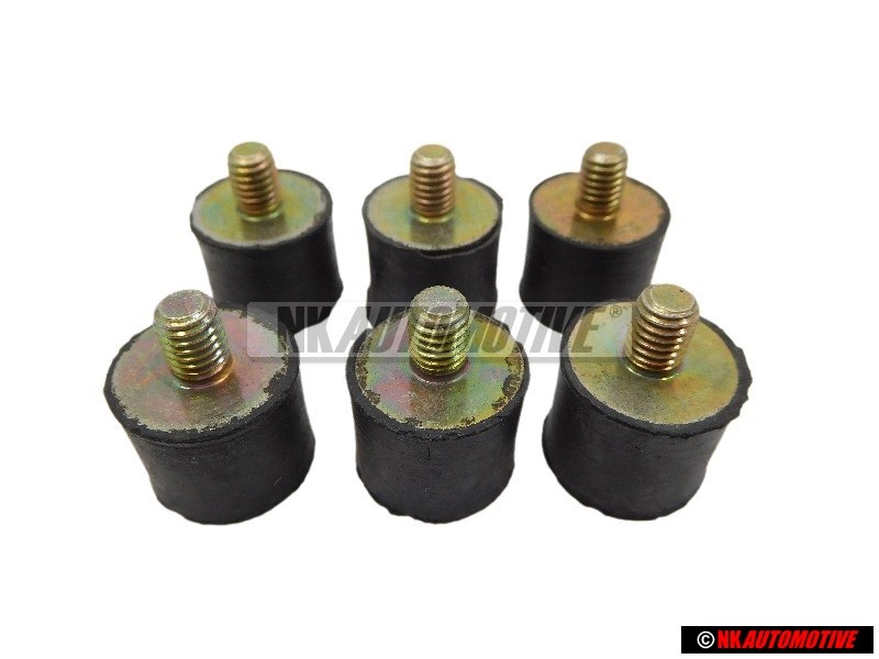 6x Original VW Electric Window Regulator Damping Rubber - 535837417