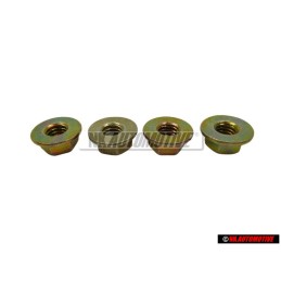4x Original VW "Hexagon Nut, Self-Locking" - N 0230026