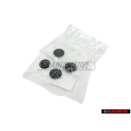 2x Original VW 3 Point Safety Seat Belt Knob Black - 443857847B 4PK