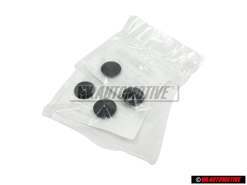 2x Original VW 3 Point Safety Seat Belt Knob Black - 443857847B 4PK