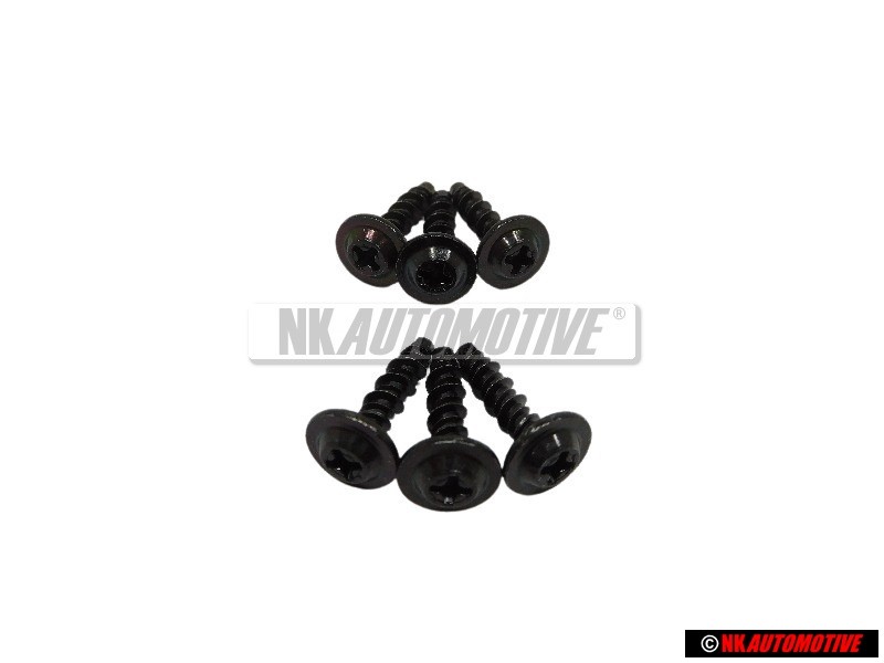 6x Original VW Plastic Slotted Screw - 433862195