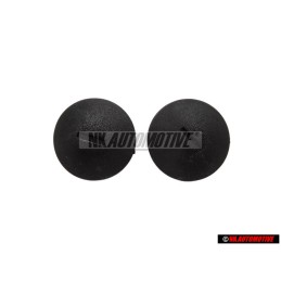 2x Original VW Press Stud Satin Black 9.5x12x30 - N 9006850101C