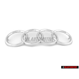 Original Audi Rings Front Grill Badge Emblem Chrome - 431853605A