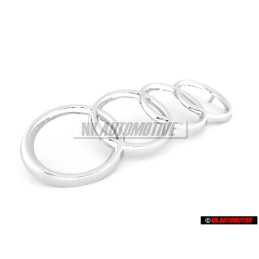 Original Audi Rings Front Grill Badge Emblem Chrome - 431853605A