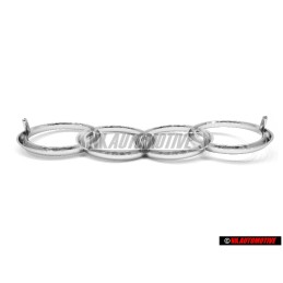 Original Audi Rings Front Grill Badge Emblem Chrome - 431853605A