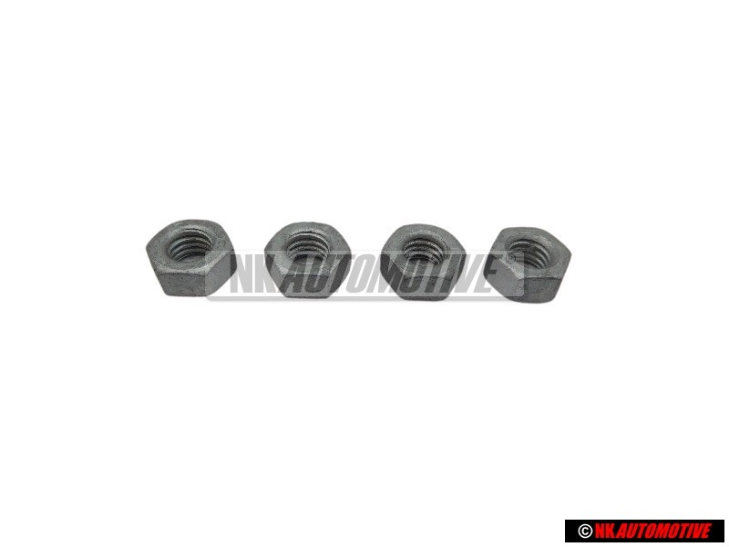 4x Original VW Hexagon Nut M6 - N 01100636