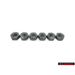 6x Original VW Hexagon Nut M6 - N 01100636