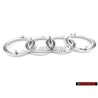 Original Audi Rings Front Grill Badge Emblem Chrome - 4D0853605