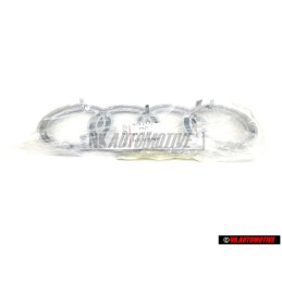 Original Audi Rings Front Grill Badge Emblem Chrome - 4D0853605