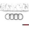 Original Audi Rings Front Grill Badge Emblem Chrome - 4D0853605A 2ZZ