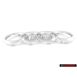 Original Audi Rings Front Grill Badge Emblem Chrome - 4D0853605A 2ZZ