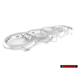Original Audi Rings Front Grill Badge Emblem Chrome - 4D0853605A 2ZZ